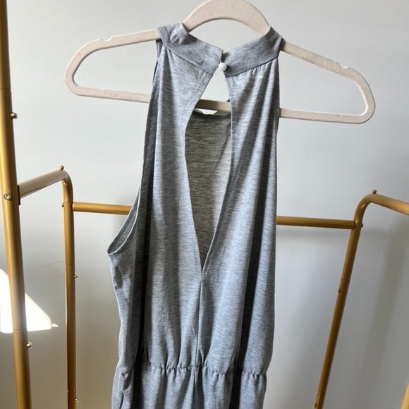 Gray Halter Neck Romper - Picture 3 of 6